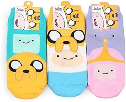 Atematem Adventure Time licenciran s niskim rezanim čarapama za gležnjeve 3 parove žene Finn Bubblegum Jake BMO