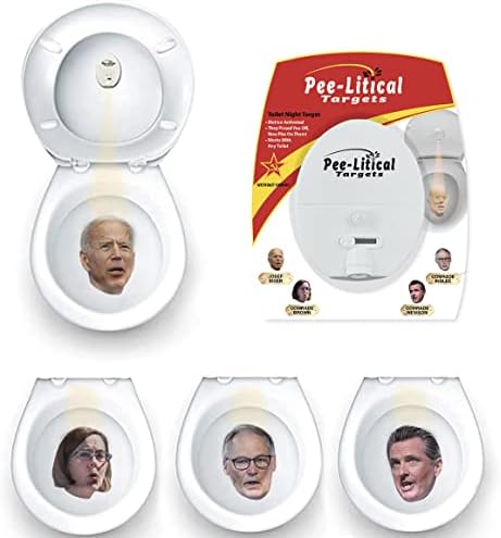 Pee-litične ciljeve toaletna svjetlost projektor Biden, Brown, Newsom, Inslee i toaletni papir vara
