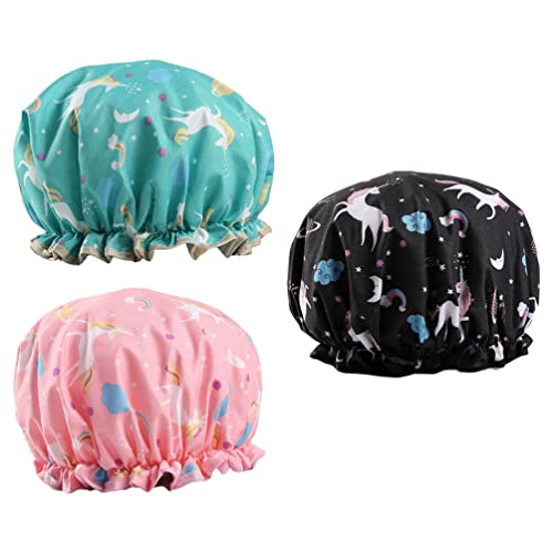 Minkissy Kids saten -poklopac 3pcs šampon za tuširanje kapice kape za kupanje kape za spavanje šešir elastični kape za tuširanje spa