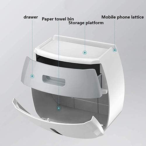 ZLDXDP Kutija za kupaonicu, držač toaletnog papira, toaletna ladica, vodootporna cijev bez probijanja