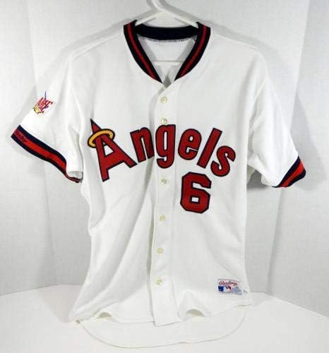 1989. Kalifornijski anđeli Mike Ramsey 6 Igra je koristio White Jersey All Star Game P 996 - Igra korištena MLB dresova