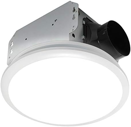 Homewerks 7141-110 Ventilator za kupaonicu Integrirano LED svjetlosno ventilacija ispušna ventilacija 2,0 SONES 110 CFM, bijela i 7140-110
