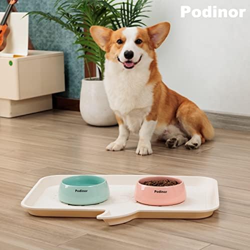 Keramičke zdjele za pse male veličine, hranilica za štenad, pojilica za kućne ljubimce - perilica posuđa i mikrovalna pećnica-2,5 šalice
