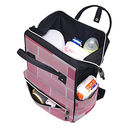 Ružičaste zidne pelene torbe torbe mame ruksak veliki kapacitet pelena pelena torba za njegu za njegu bebe