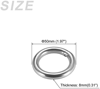 O-prstenovi od nehrđajućeg čelika od 4 kom, zavareni okrugli prsten-za vješanje predmeta
