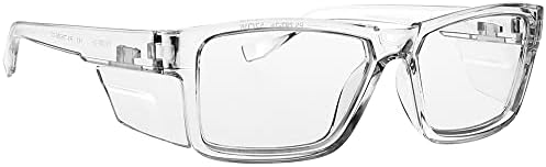 Naočale za čitanje sigurnosti - Povećanje punih leća od +1,00 do +3,00 u Clear - ANSI Z87 +Odobreni sigurnosni okvir