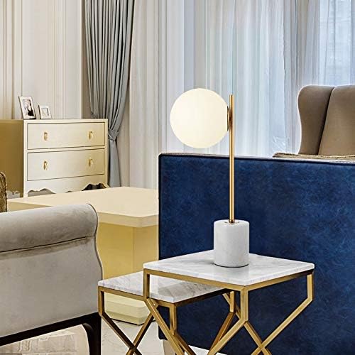 Zhaolei minimalističke stolne svjetiljke za dnevnu sobu bijela staklena kuglica stol svijetlo željezo mramorni stol svjetlost proučava
