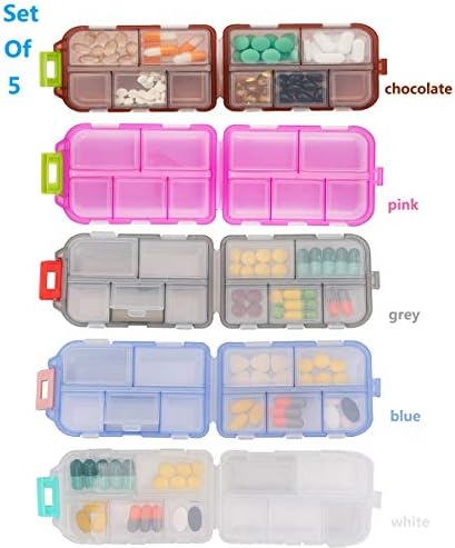 Futrola za tablete-prijenosna kutija-spremnik za tablete s malim dodacima s 10 odjeljaka-medicinska kapsula, vitaminski sklopivi preklopni