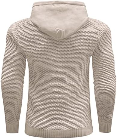 Hypestfit muški oblik dodijeljen pleteni pulover džemper kapuljača s kapuljačom s kapuljačom