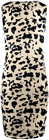 Slatka haljina, ženske ljetne haljine za žene 2022, ležerna Haljina Bez rukava s leopard printom