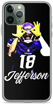 Justin Jefferson Vikings futrolska kućica kompatibilna s iPhoneom 12 11 X XS XR 8 7 6 6S Plus Pro Max Samsung Galaxy Note S9 S10 S20