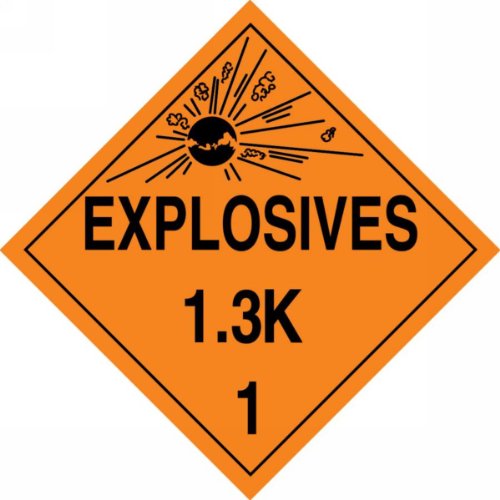 Accuform mpl125ct1 pf-cardstock opasnost klasa 1/divizija 3K točke plakate, legenda eksplozivi 1,3K 1 s grafičkim, 10-3/4 širina x
