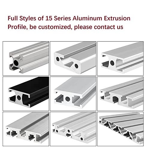 10 pakiranja 1515 aluminijskih ekstruzijskih profila duljina 92,52 inča / 2350 mm srebrna, 15 mm 15 mm 15 serija europski standardni