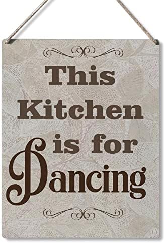 Kuhinjski znak poklon seoska kuća Ova kuhinja namijenjena je plesu drvene viseće plakete rustikalni zidni dekor za ukrašavanje kuće