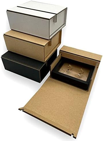 Gusisia 12 Pack Cardboard Nakit poklon kutija za narukvice Pakiranje, čvrsta kutija za nakit s unutarnjom kutijom za naušnice ogrlice