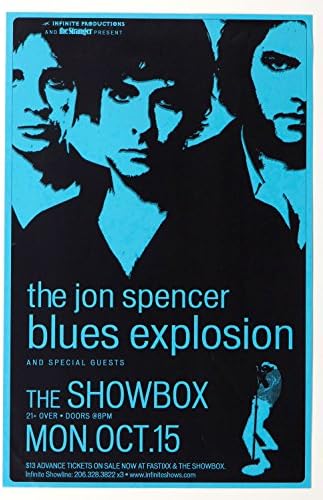 Jon Spencer Blues eksplozija Poster 2001. listopada 15. Showbox Seattle