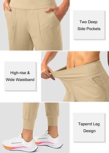 SOOTHFEEL ženski trkači s džepovima s patentnim zatvaračem visoki struk atletskih vježbanja joga hlače joggers za žene