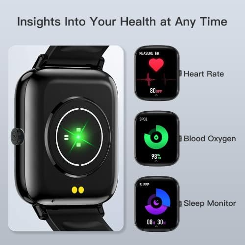 Dva biranja pametnih satova/primanja poziva, fitness tracker 1.7 '' Smartwatch za žene muškarce s tekstom/pozivom/otkucajem srca/monitoru
