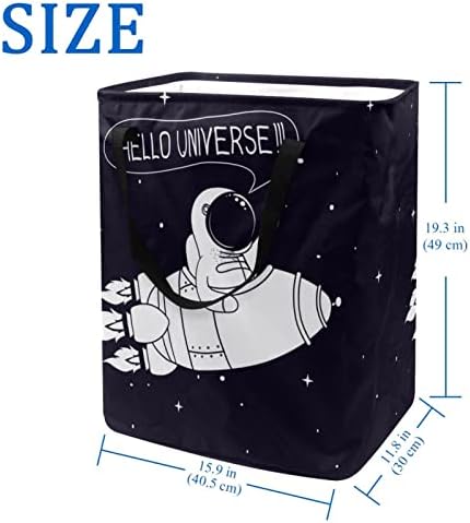 Pozdrav svemir astronaut zvjezdano nebo Print sklopiva košara za rublje 60L vodootporne košare za rublje košara za rublje odjeća igračke