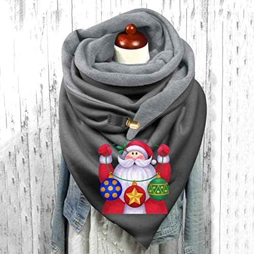 Ženski retro boemski šal božićna marama Triangle Šal zima topli božićni tiskani šal tartanski modni šal