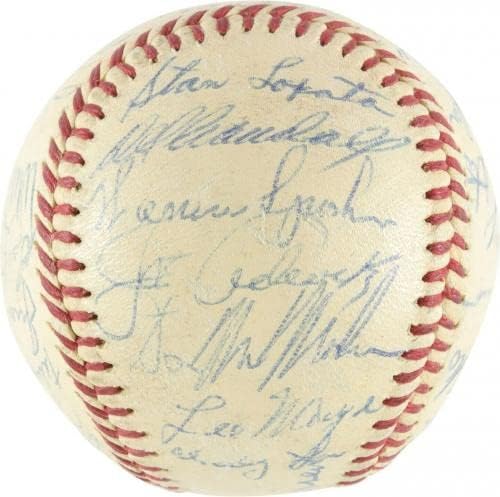Prekrasna ekipa Milwaukee Braves iz 1960. godine potpisala je bejzbol s Hank Aaron PSA DNA - Autografirani bejzbol