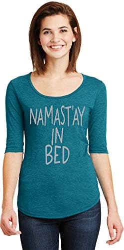 Ženska majica joga namast'ay u krevetu 3/4 ScoopNeck rukava