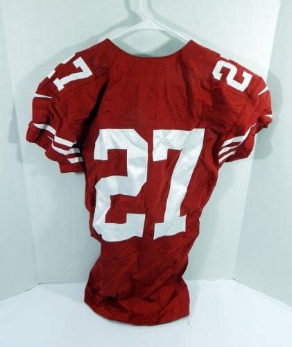 2013. San Francisco 49ers CJ Spillman 27 Igra izdana Red Jersey 38 DP34815 - Nepotpisana NFL igra korištena dresova