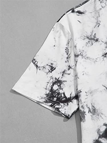 Gorglitter muške dvodijelne odjeće Havajski setovi grafička košulja i kratke hlače odijela crno -bijele velike