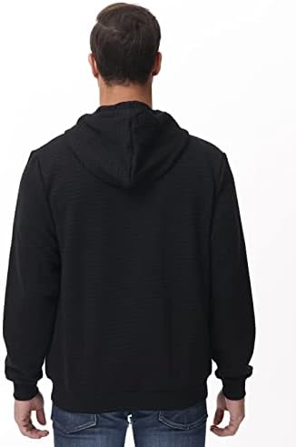 Yuyangdpb muški zip up hoodie lagana jakni s kapuljačom s kapuljačom s džepom kanga