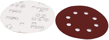 X-DREE 600 GRIT 5 promjera brusnog papira za brušenje diska 30 pcs (600 grit 5 '' diámettro disko de lija con gancho de papel de lija