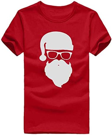 Overmal crtić s kratkim rukavom Djeda Santa smiješna majica muškarci modni o-vratni košulja