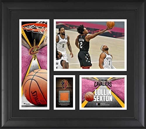 Collin Sexton Cleveland Cavaliers uokviren je 15 '' x 17 '' kolaž igrača s komadom košarke koja se koristi tim - NBA igrač plakete