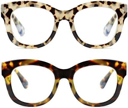 Soarea predimenzionirane naočale za čitanje za žene Blue Light Blokirajući računalne čitatelje kornjače proljetne šarke dame naočale