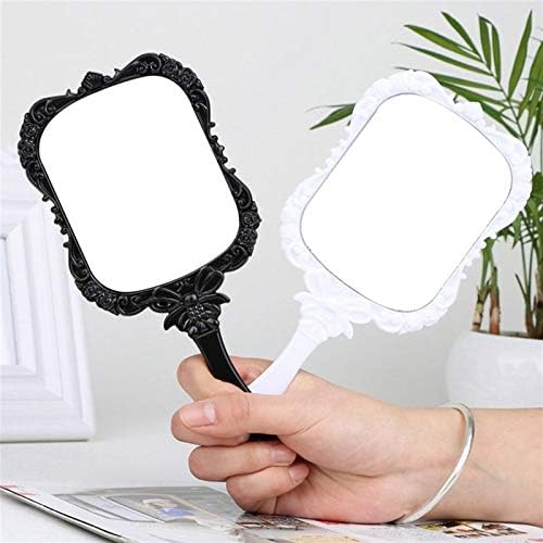 Stolno ogledalo za šminkanje crno-bijelo ogledalo veličine okvira 19,5 * 9 cm promjer zrcala: 7,5 cm / inča