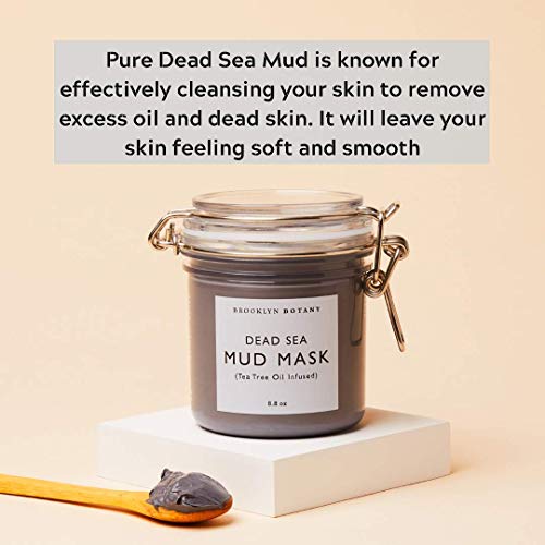 Maska od blata s uljem čajevca iz Mrtvog mora-maska za lice protiv akni i masne kože koja smanjuje pore za uklanjanje mitesera, za