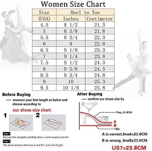 DKZSYIM ženske satenske plesne cipele Profesionalna dvorana Salsa Practice Performance Plessing Cipele, 217ZS-PINK-7,5, US 5.5