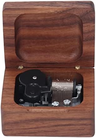 Jopwkuin Music Box, jednostavan za korištenje vintage glazbene kutije Poklon metal Pokret Walnut Wood za ukrašavanje kuće