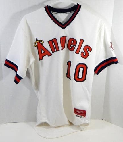 1986 Palm Springs Angels 10 Igra korištena bijeli Jersey 42 DP23975 - Igra korištena MLB dresova