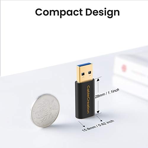 CableCreation Bundle - 2 stavke: USB C Ženska na USB muški adapter+5Gbps USB u USB C adapter
