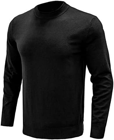 Xxbr mock vrat džemper za muške pad tanki fit topli pleteni o-vrat pulover dugih rukava solidna boja lagane skakačice