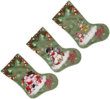Podvezdati zeleni pokloni božićna čarapa za odmor čarapa Kamin božićni dekor čarape torbe torbe božićne čarape ukras