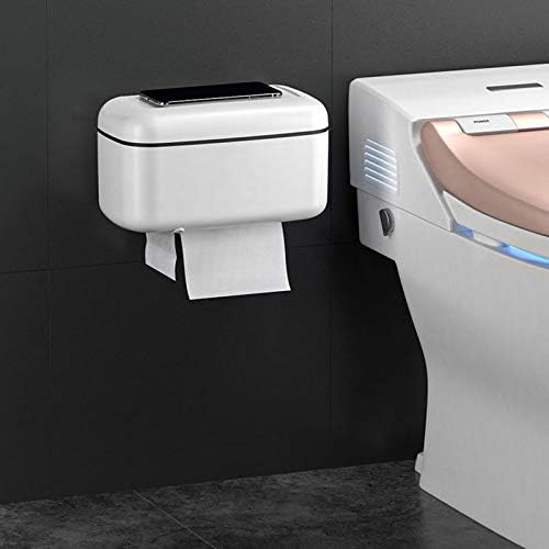 Dloett držač toaletnog papira zidna kutija za kupatilo-montirana u kupaonici vodootporna kutija za skladištenje papira bez probijanja