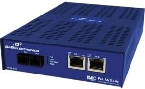 B&B Poe McBasic - pretvarač medija - 10Base -T, 100Base -FX, 100Base -TX - RJ -45 / ST Single Mode - do 24,9 milja - 1310 nm Vrsta