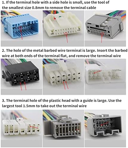 Keenso terminalni alati, 5pcs/1 set DIY TITANIUM legura Automobilska žica kabelskog kabela Alat za uklanjanje utikača PIN uklanjanje