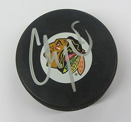 Chris Campoli potpisao je pak Chicago BLACKHOCKS s COA 3-NHL Pakovi s autogramima