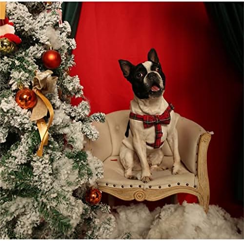Xiulaiq pamučno crveni kabed božićni kabelski svežanj s Bowtie i osnovnim psećim povodom podesive zalihe kućnih ljubimaca
