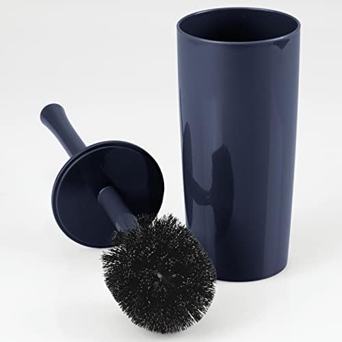 MDESIGN MODERNI Kompaktni samostojeći plastični toaletni zdjela četka i pravokutni otpad od smeća limenka - Kombinacija za pohranu