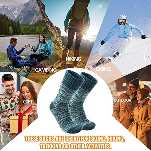3 para toplih termo čarapa za žene i muškarce zimske skijaške debele čizme izolirane čarape za hladno vrijeme