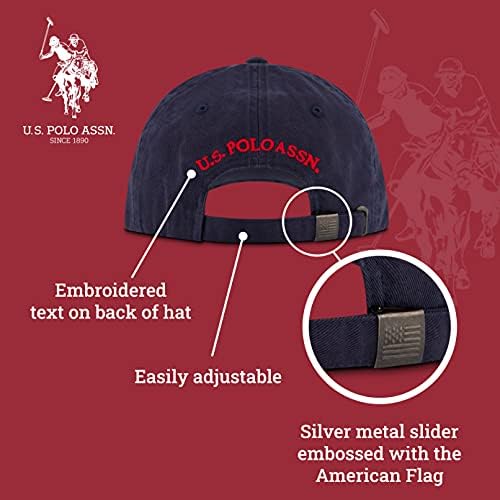 Američko polo udruženje. Mala bejzbolska kapa s logotipom od pamuka podesiva kapa