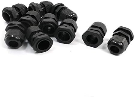 Novi LON0167 10 PCS PG13.5 19 mm navoj Crni vodootporni kabelske žlijezde spojevi 6-12 mm (10 Stücke PG13.5 19 mm Gewinde Schwarz Wasserdichte